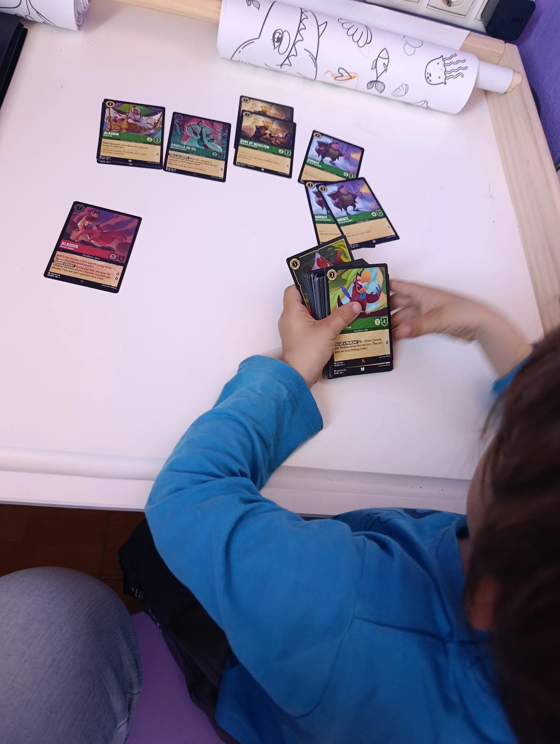 Lorcana con un niño de 3 años